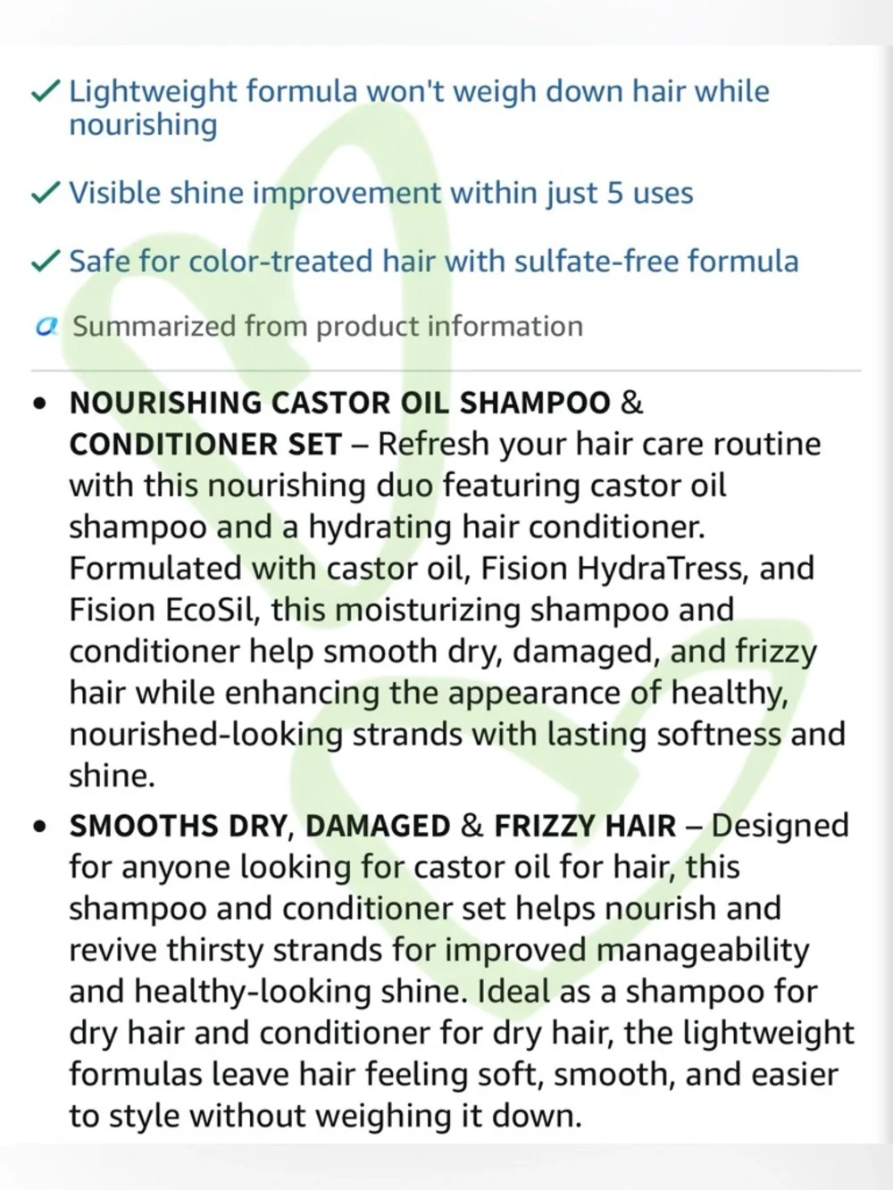 Kitsch Castor Oil Shampoo & Conditioner
